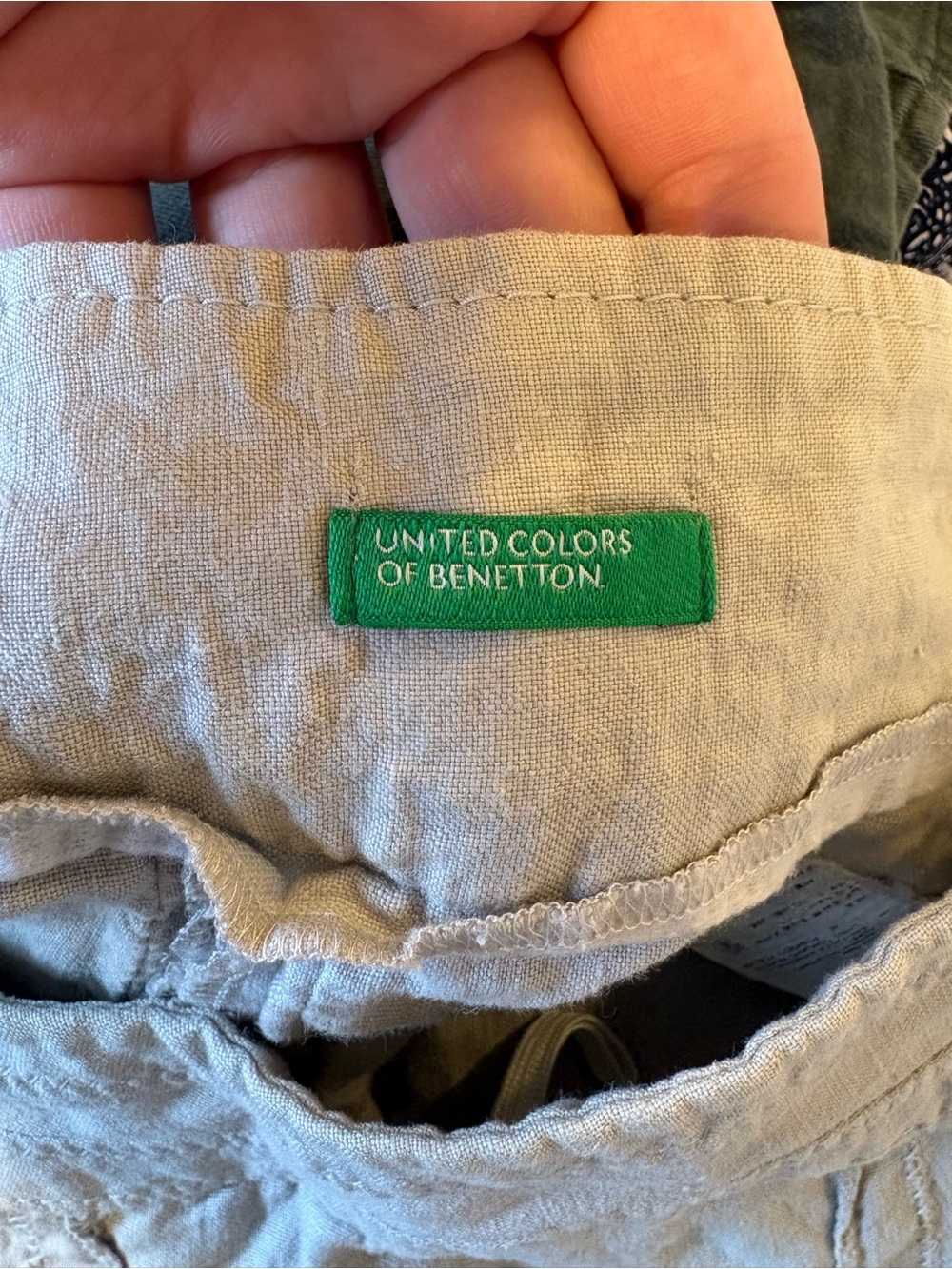 United Colors of Benetton 100% Linen A-Line Skirt Light Blue Size M - Picture 5 of 5